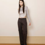 NOT YOUR ROSE 2412 lvy top (Gray)