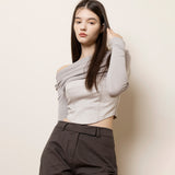 NOT YOUR ROSE 2412 lvy top (Gray)