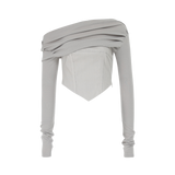 NOT YOUR ROSE 2412 lvy top (Gray)