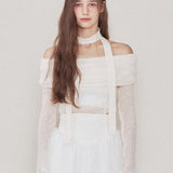 NOT YOUR ROSE 2412 Petal knit (lvory)