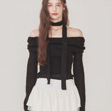 NOT YOUR ROSE 2412 Petal knit (Black)