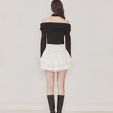 NOT YOUR ROSE 2412 Petal knit (Black)