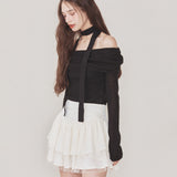 NOT YOUR ROSE 2412 Petal knit (Black)