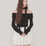 NOT YOUR ROSE 2412 Petal knit (Black)