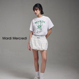 MARDI MERCREDI 2503 TSHIRT SWING THE TAIL DDANJI PEARL NECKLACE_WHITE GREEN