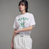 MARDI MERCREDI 2503 TSHIRT SWING THE TAIL DDANJI PEARL NECKLACE_WHITE GREEN