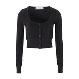 NOT YOUR ROSE 2412 Luna cardigan set (Charcoal)