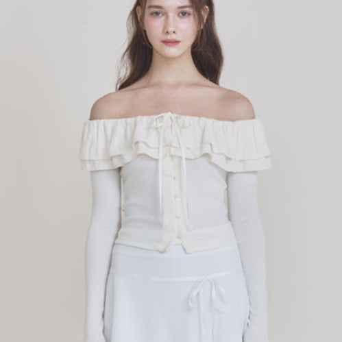 【Not your rose】25ss Lina top NOT YOUR ROSE 2505 Lina top (Cream) – Lines Up