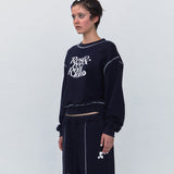 REST & RECREATION SS2404 COLORATION SWEATSHIRT NAVY