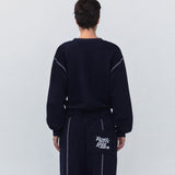 REST & RECREATION SS2404 COLORATION SWEATSHIRT NAVY