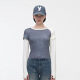 YUSE 2410 PIGMENT Y SYMBOL BALL CAP - BLUE