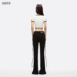 SMFK 2503 十字花复古运动短身Tee 天空白