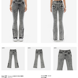 SMFK 2503 人鱼机车牛仔裤 风暴灰
