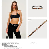 SMFK 2503 十字经典手工皮草颈环