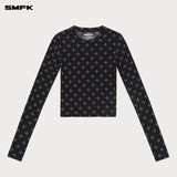SMFK 2503 拥抱手绘花园修身上衣