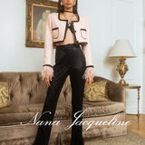 NANA JACQUELINE 羽毛拼接外套