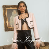 NANA JACQUELINE 羽毛拼接外套