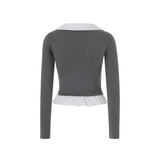 NOT YOUR ROSE 2510 Claire top (Charcoal)