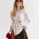 Kroche 2509 手绘蛋糕印花长袖