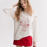 Kroche 2509 手绘蛋糕印花长袖