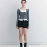 NOT YOUR ROSE 2510 Claire top (Charcoal)