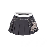 13DE MARZO | 2510 Chains Multi-Pocket Skort Dark Grey
