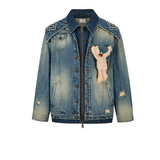 13DE MARZO | 2510 Double Collar Denim Coat Blue
