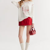 Kroche 2509 手绘蛋糕印花长袖