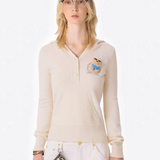 13DE MARZO | 2510 Bear Knit Fit Hoodie Beige