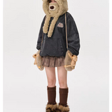 13DE MARZO | 2510 Bear Set Padded Hoodie Black