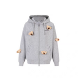 13DE MARZO | 2510 Doozoo Full Zipper Hoodie Gray