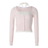 NOT YOUR ROSE 2510 Luna cardigan set (Pink)