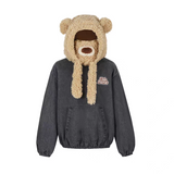 13DE MARZO | 2510 Bear Set Padded Hoodie Black