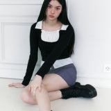 NOT YOUR ROSE 2510 Claire top (Black)