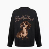 ANN ANDELMAN 2510 宽松加厚腊肠狗针织开衫