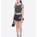 13DE MARZO | 2510 Chains Multi-Pocket Skort Dark Grey