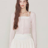 NOT YOUR ROSE 2510 Luna cardigan set (Pink)