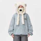 13DE MARZO | 2510 Bear Set Padded Hoodie Blue