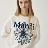 MARDI MERCREDI 2510 SWEATSHIRT FLOWERMARDI NEEDLEWORK_WHITE NAVY