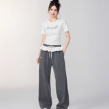 MacyMccoy 2507 花边拼接西装阔腿裤