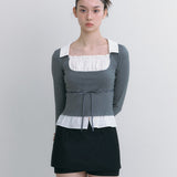 NOT YOUR ROSE 2510 Claire top (Charcoal)