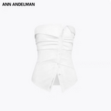 ANN ANDELMAN 2507 解构抹胸衬衫上衣