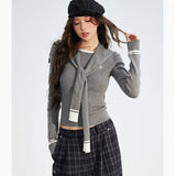 MacyMccoy 2510 披肩针织两件套 灰