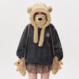 13DE MARZO | 2510 Bear Set Padded Hoodie Black