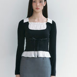 NOT YOUR ROSE 2510 Claire top (Black)