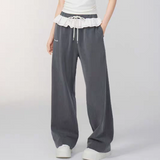 MacyMccoy 2507 花边拼接西装阔腿裤