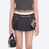 13DE MARZO | 2510 Chains Multi-Pocket Skort Dark Grey