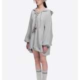 13DE MARZO | 2510 Chains Hoodie Dress Grey