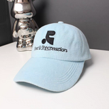 REST & RECREATION 2412 LOGO COTTON BALL CAP -SKY BLUE