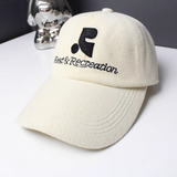 REST & RECREATION 2412 LOGO COTTON BALL CAP - IVORY